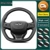 Оплетка на руль автомобиля для Chery Tiggo 2 3 7 8 5X IQ QQ, индивидуальная, ручной шов, из микрофибры и кожи, обмотка руля