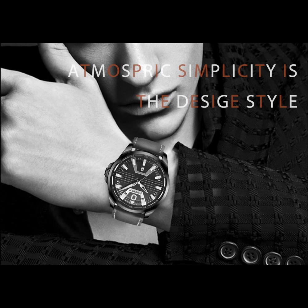 CURREN Креативные часы, мужские модные роскошные часы, бренд CURREN, кожаные кварцевые деловые наручные часы с автоматической датой, Relogio Masculino