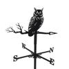 Creativity Owl Weather Vane Black Metal Wind Vane Outdoor Crafts Roof Garden Decorations Wind Indicator