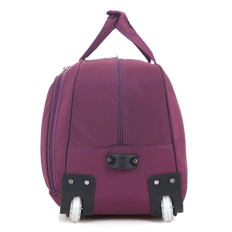 Складная сумка для багажа из ткани Оксфорд большой вместимости: Портативная дорожная сумка на колесиках 20/24 дюйма