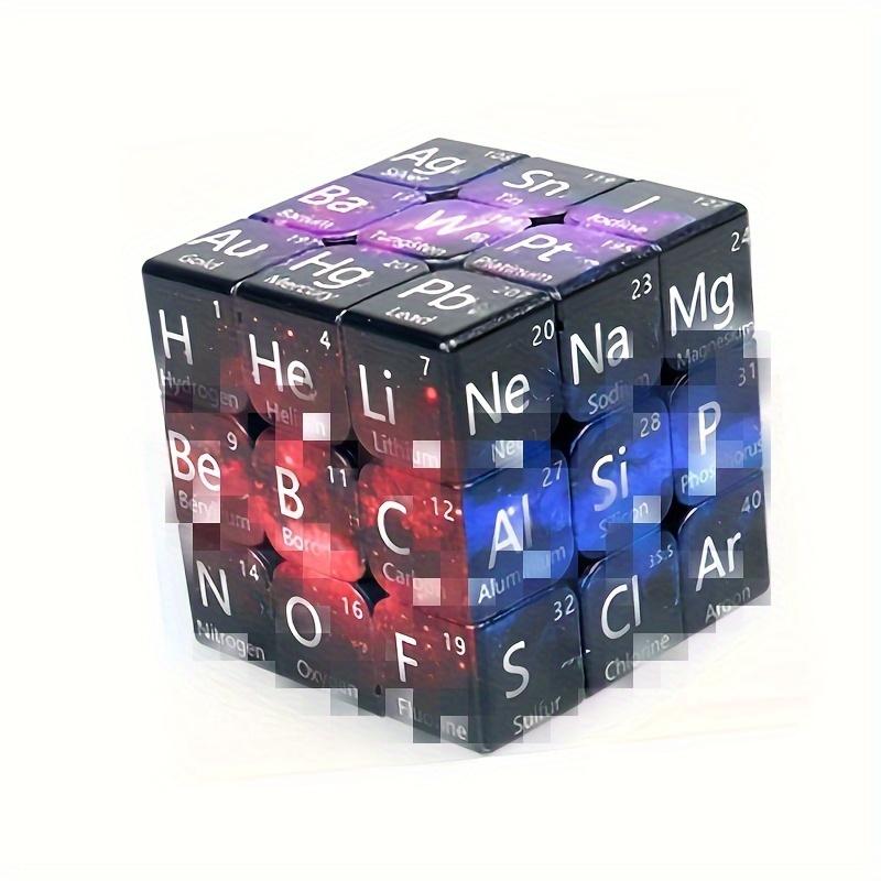 Головоломка 3x3 с дизайном периодической таблицы - образовательная задача по химическим элементам, звездное небо высокой четкости, многомерная головоломка