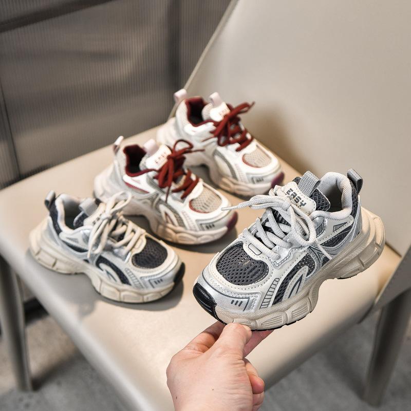 2026Spring new model girls' mesh dad shoes, children's casual shoes, breathable shoes, boys' and girls' sports shoes for summer