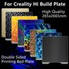 Для Creality Hi Стеклянная платформа 260x260 Двусторонняя PEO PET PEI Нагревательный стол Для Creality Hi Комбо Пластина Pei Аксессуары для 3D-принтера