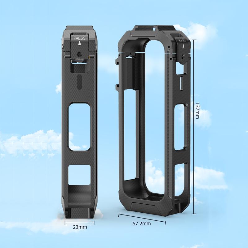 1/2 шт. Изогнутое стеклянное защитное стекло для Insta360 X5 + Магнитная рамка-клетка с креплением «холодный башмак» для аксессуаров Insta 360 X5