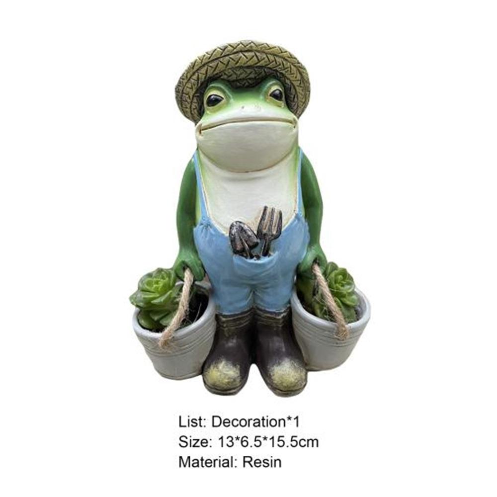 Статуя лягушки Яркий внешний вид Устойчивость к атмосферным воздействиям Изысканное качество изготовления Лягушачий двор Художественная скульптура из смолы для украшения газона