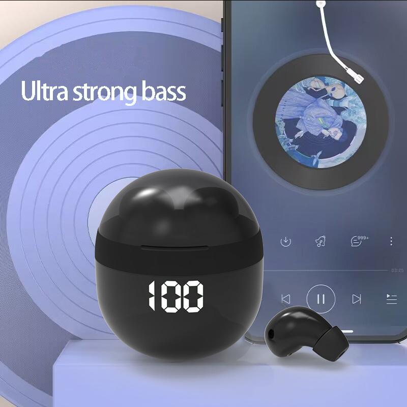 Невидимые наушники Bluetooth 5.3 беспроводные наушники-вкладыши с микрофоном шумоподавление наушники Heavy Bass гарнитура для сна