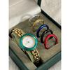 Used Changeable Bezel Bracelet Watch, 6 Interchangeable Bezels, Working Condition
