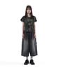 SLOW RECORD HOUSE Logo Waffle Crop T-Shirt_Camo (Khaki)