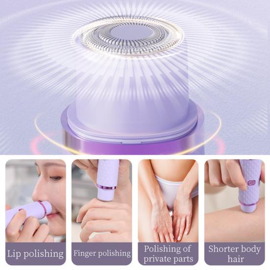 Двойная головка Женская электробритва USB перезаряжаемая водонепроницаемая портативная для лица, тела, зоны бикини, рук, ног, эпилятор, бритва, триммер