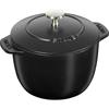 Staub Cocotte de GOHAN Black L Rice 3 Чугунная эмалированная рисовая кастрюля IH Совместимый японский продукт с серийным номером La Cocotte de GOHAN "La 20cm" Кастрюля, чашки, горшок,
