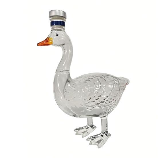 Goose Shape Whiskey Bottle Decanter 3D Bird Liquor Glass with Frosted Stopper