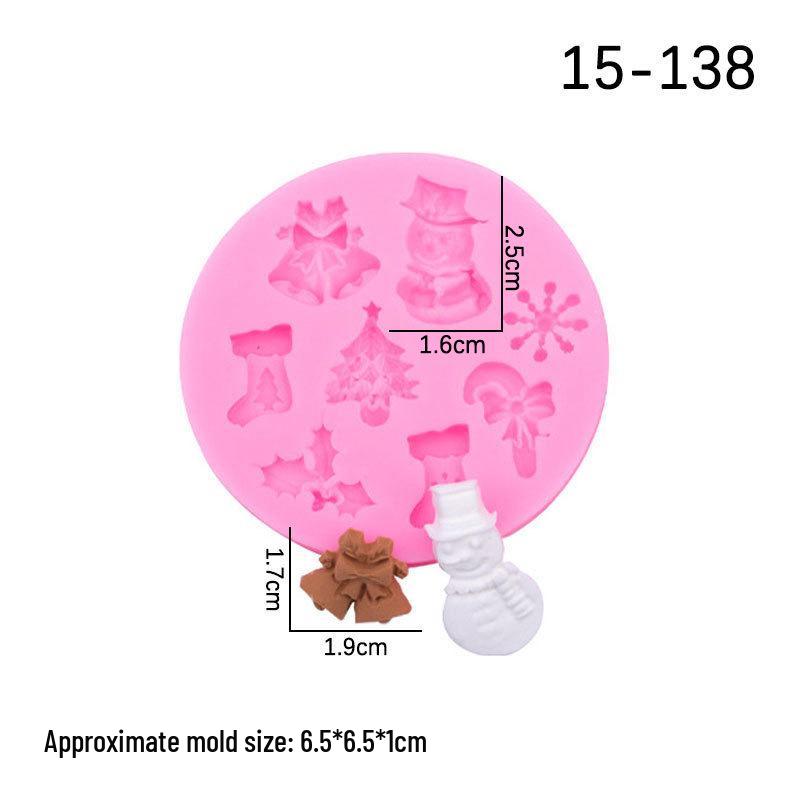 Christmas Baking Set: Stocking, Tree, Reindeer, Sleigh, Snowflake, Bell, Holly Leaf Decorations