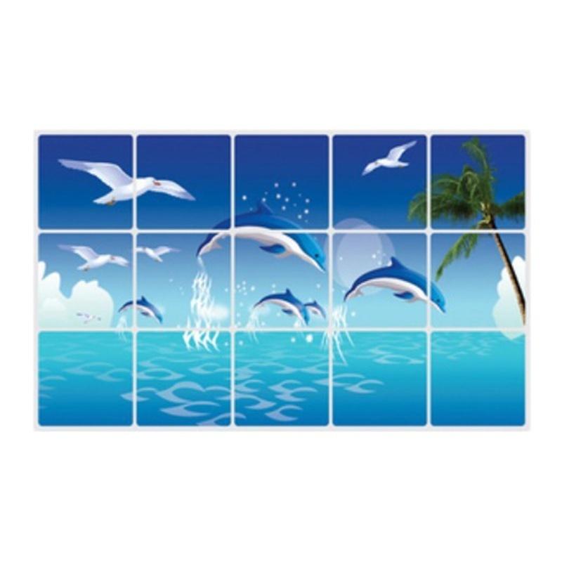 Водонепроницаемый анти-масляные пятна lecythus украшение для кухни стикер стены плитка наклейка