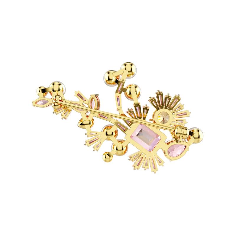 Swarovski Cherry Blossom Shape Brooch Women's Pink 5688478