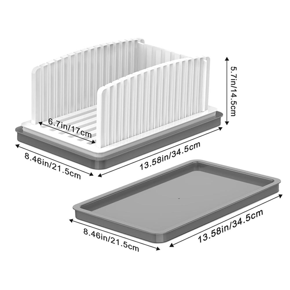 Хлеборезка с поддоном для крошек, направляющая для нарезки хлеба, кухонные инструменты с регулируемой шириной