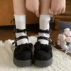 Round Toe Thick Sole JK Lolita Mary Jane Cute Women Shoes with Bow Sweet Simple Comfortable Versatile Casual Loafers