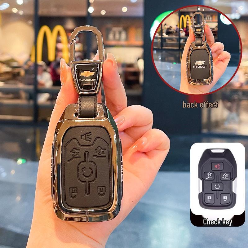 Чехол для ключей Chevrolet K5 Trax Cruze - Звезда Milesuo Металлическая пряжка Оболочка с полным покрытием