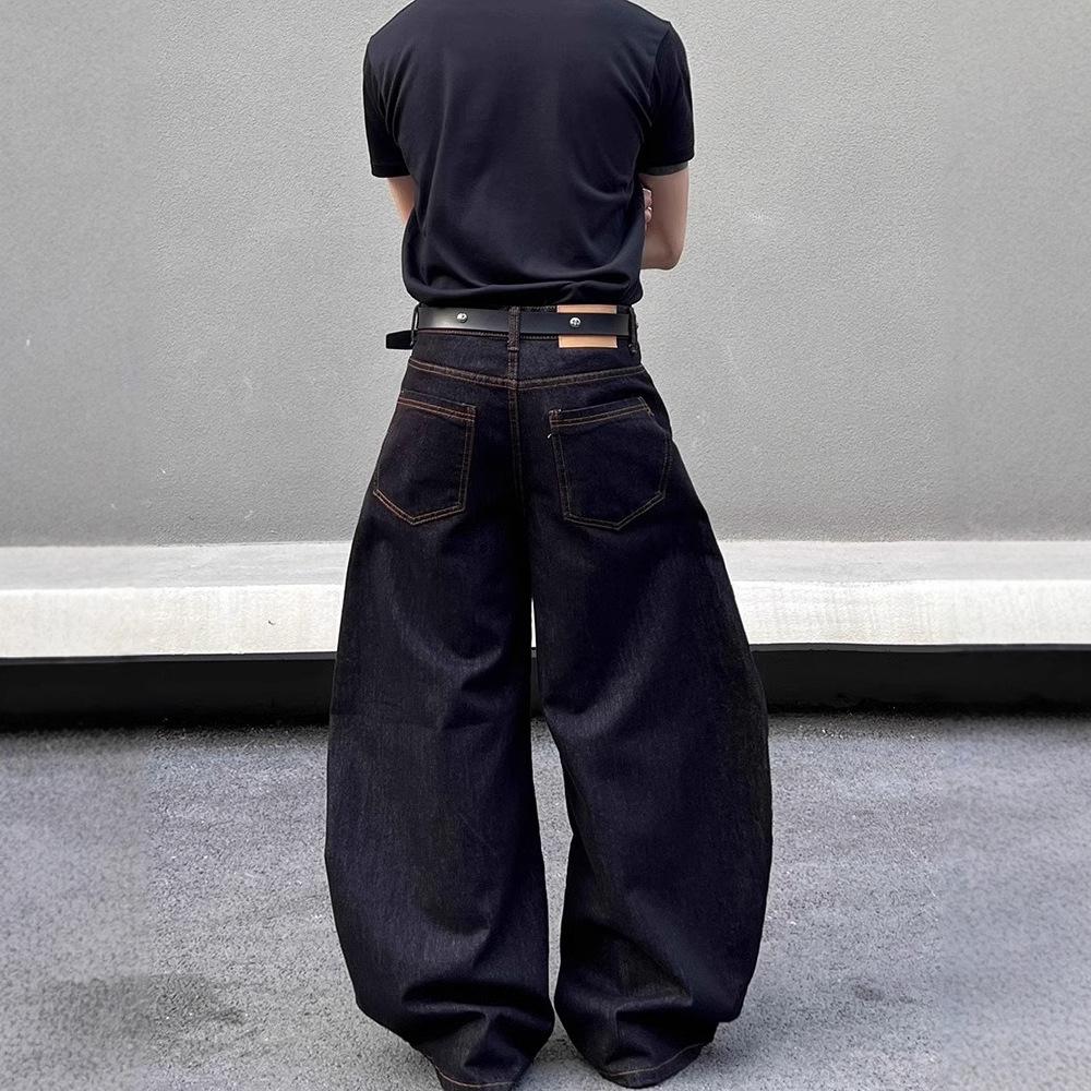 Джинсы JYL мужские расклешенные с вышивкой, мешковатые, свободные, модные, с зауженной штаниной, джинсовые брюки