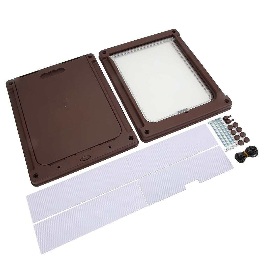 Пластиковая дверца для домашних животных с автоматическим замком для закрытия, водонепроницаемая внутренняя и внешняя дверца для кошек для внутреннего и наружного использования из дерева