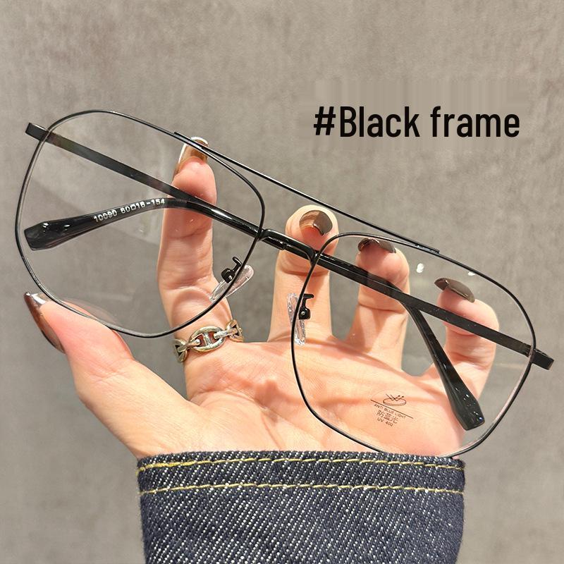 Ultralight Gold Double Bridge Men's Eyeglass Frame - Extra Large, Slimming Fit for Prescription Lenses