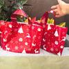 15pcs Christmas Gift Bags, Durable PP Plastic Party Favor Bags with Festive Snowflake & Reindeer Design,Reusable Tote-Style Bags