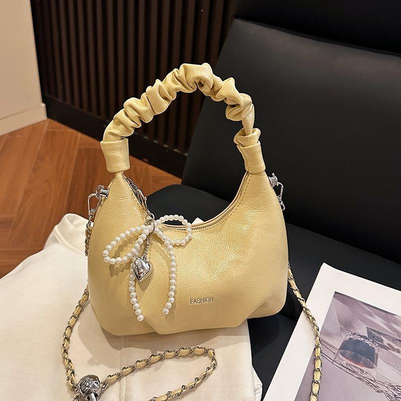 Премиальная красная сумка женская новая универсальная сумка-мессенджер на цепочке изысканная плиссированная сумочка