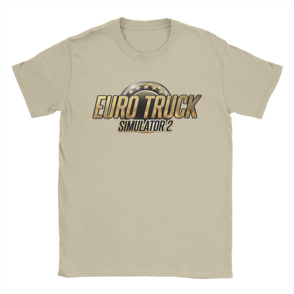 ИгрыEuro Truck Simulator 2 Мужские футболки Повседневные футболки с коротким рукавом с круглым вырезом Хлопок Летние топы