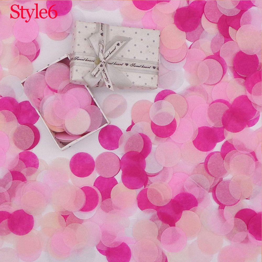 Decor Wedding Mixed Colors Pink Dots Party Decorations Filling Balloons Confetti Tissue Paper Round