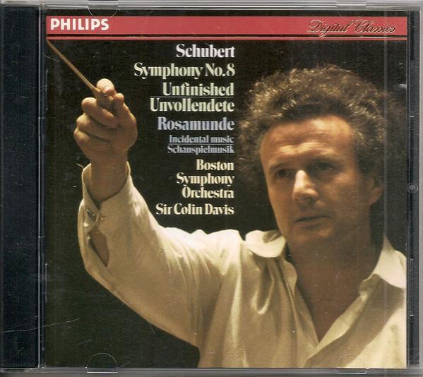 CD FRANZ SCHUBERT, SIR COLIN DAVIS, BO - Symphony No. 8 Unfinished/Unvollend 4103932 Philips 1983 Germany Classical Used