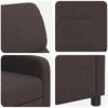Massage Recliner Dark Brown Polyester