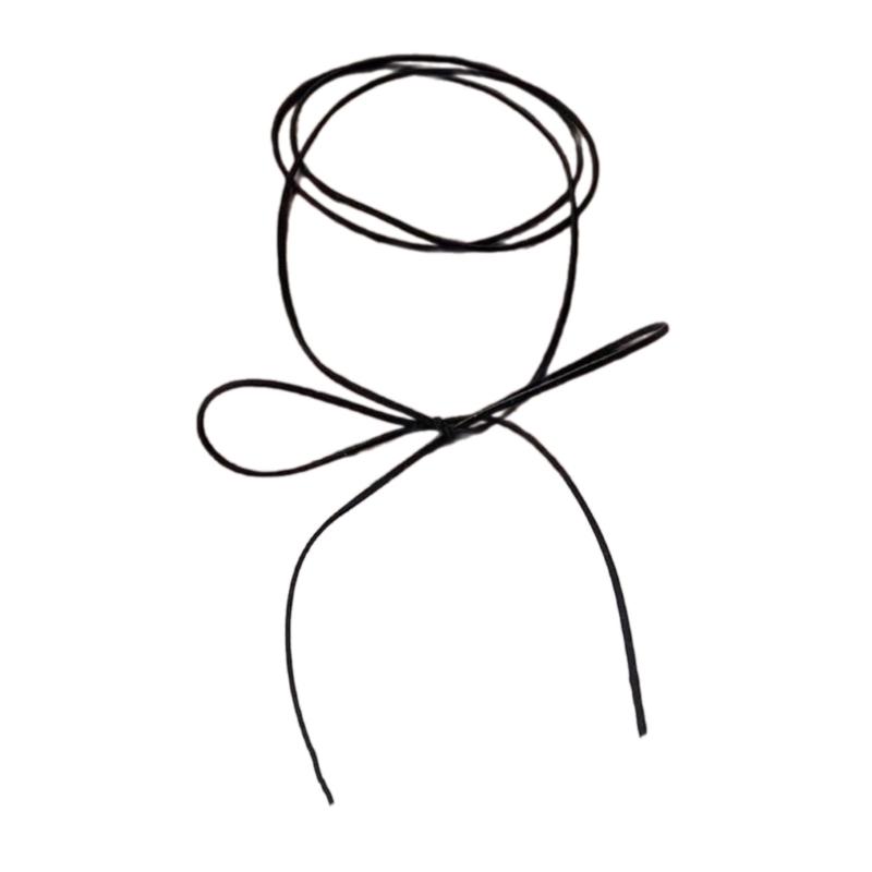 Элегантное длинное ожерелье-чокер, стильная цепочка на шею с подвеской в виде банта, аксессуар для модных женщин