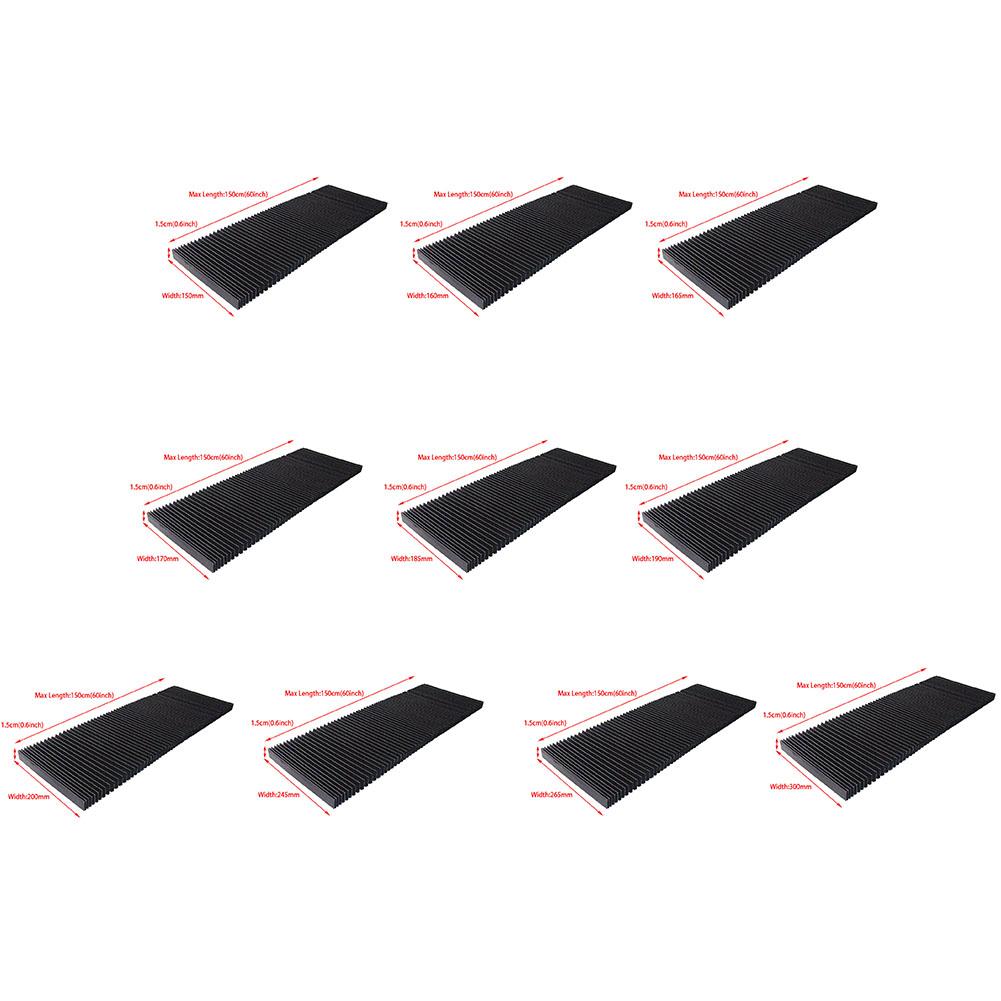 Защитная ткань для станков с ЧПУ, пылезащитная водонепроницаемая гофрированная труба, 130–300 мм, растягивающаяся на 1,5 м, гибкая защитная плоскость