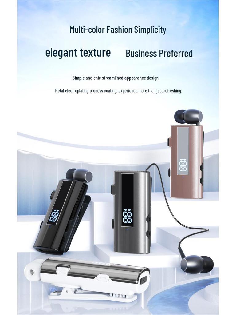 K92 Bluetooth Headset: Extra Long Battery, Clip-On, Caller ID, Vibration Alert, Noise Reduction, Ideal for Ride-Hailing and Delivery Riders