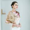 Silk Scarf, Mulberry Silk "four-color Cashew Nuts" Pink Silk Square Scarf, Large Silk Scarf, Scarf/shawl