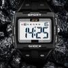 Digital Watch, Outdoor Sport Watch, 50M Waterproof Swimming Wristwatch, LED Men Watch