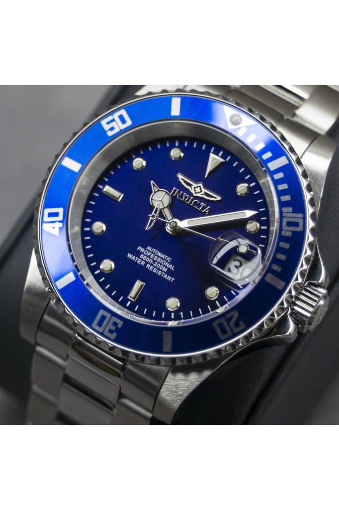 Часы Pro Diver Automatic, корпус 40 мм, ремешок из нержавеющей стали, синий циферблат, 9094OB, регулярный импортный продукт [Invicta], мужские
