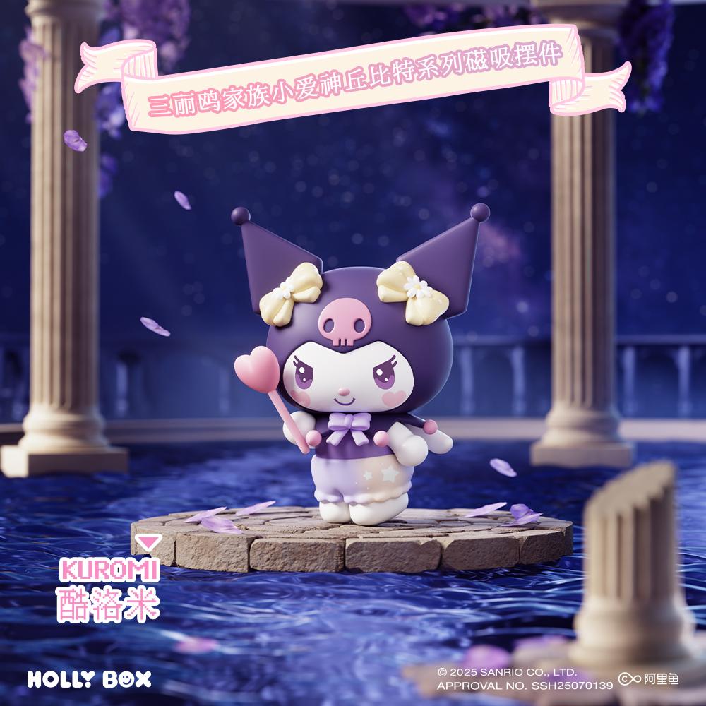 Sanrio Маленький Купидон Магнитное Украшение Ручной работы Наклейка на Холодильник Фигурки Модные Игрушки Серия Секретные Коробки Настольные Украшения