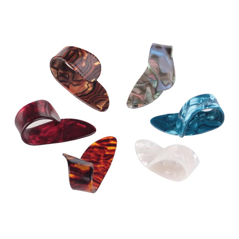 Медиатор для большого пальца гитарный целлулоидный Thumbpick для акустической электрической гитары случайный цвет