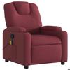 VidaXL Reclining Massage Armchair Bordeaux Red Fabric 372380