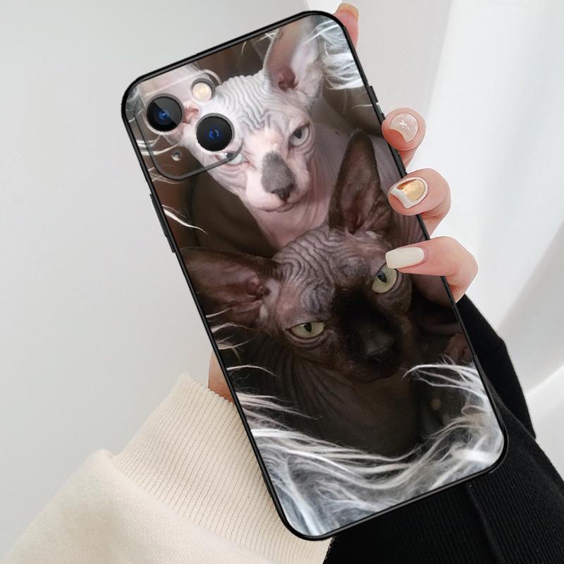 Sphynx Cat Phone Case For iPhone 17 Pro Max 15 14 13 11 12 16 Pro Max mini 15 16 Plus 16e 17 Air Cover