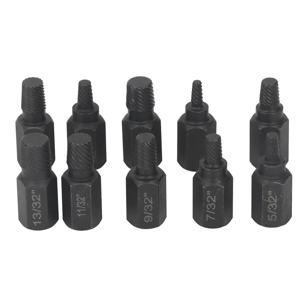 Набор экстракторов сломанных винтов 10 шт. 14 732 316 532 18 1332 38 1132 516 932 дюйма Поврежденный винт
