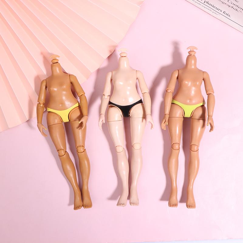 23Cm Height Big Sister Doll'S Body 1/6 Joints Movable Body Dark/ Light Brown Skin Slime Doll Accessories