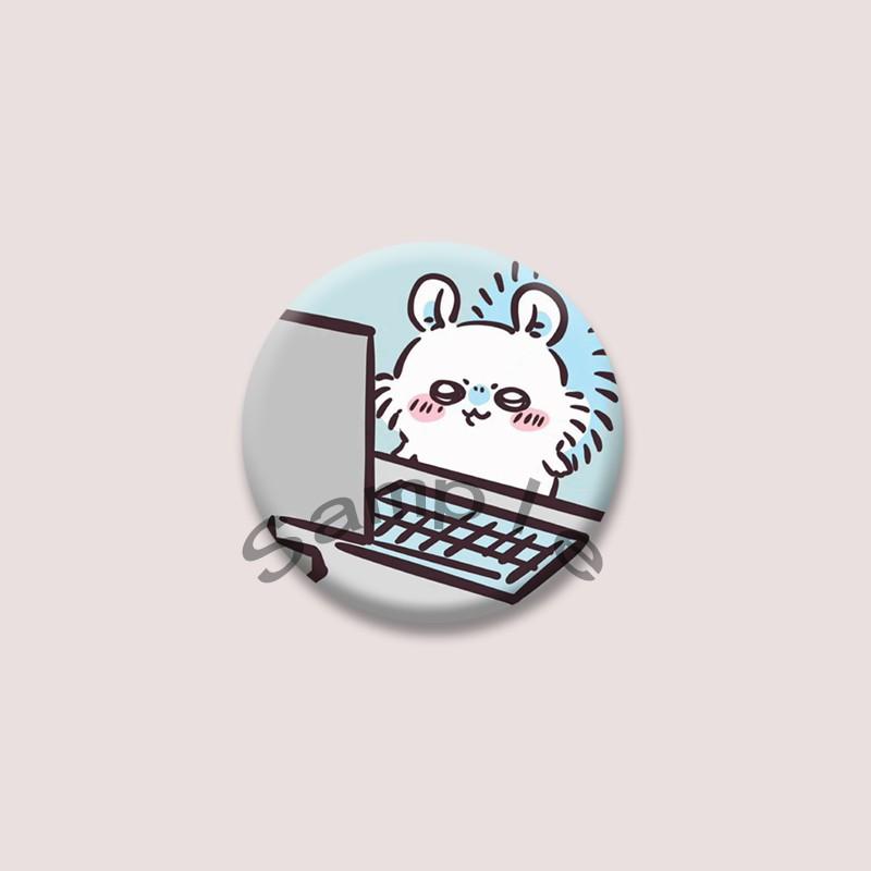 Manga Peripheral Chiikawa Icons Badge Cute Cartoon Characters Enamel Brooch Clothing Bag Accessories Jewelry Pins Kids Toys Gift