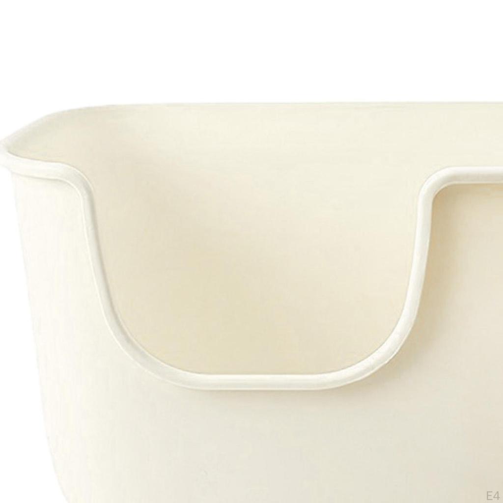 High Sided Cat Litter Boxes, Large Basin, Easy Clean Cage Kitten Potty Pan for Kittens,