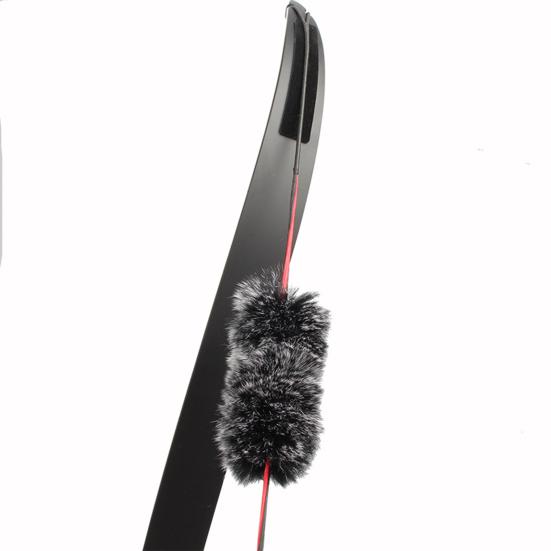 1 пара глушителей для тетивы для стрельбы из лука, амортизация, мягкое на ощупь, нечеткий разделитель струн из искусственного меха кролика рекса, изогнутый традиционный стабилизатор для охотничьего лука