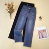 Autumn Jeans Long Pants Women Elastic Loose Vintage Blue Black Casual High Waist Basic Female Basic Show Thin Trousers