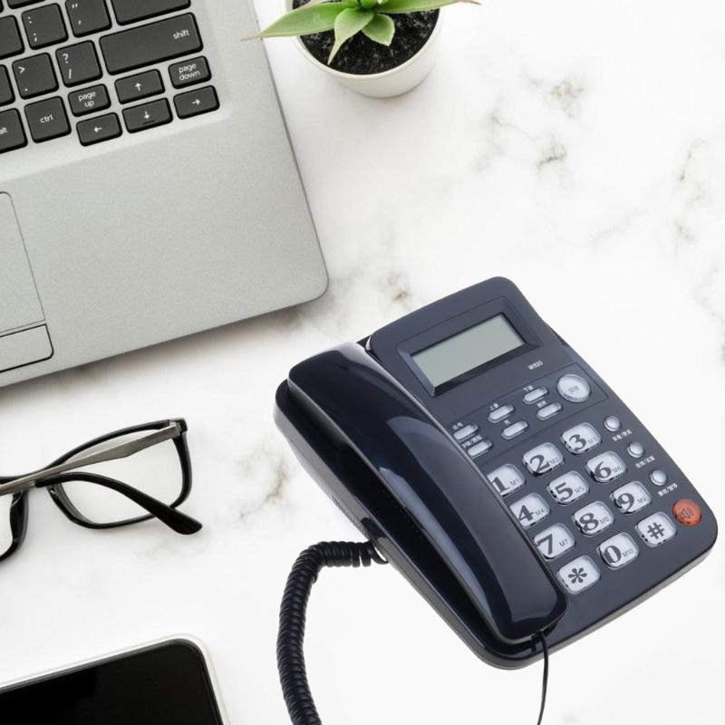Office Desk Phone With Caller Display Easy Calling Speakerphone Lightweighted Plastic Construction