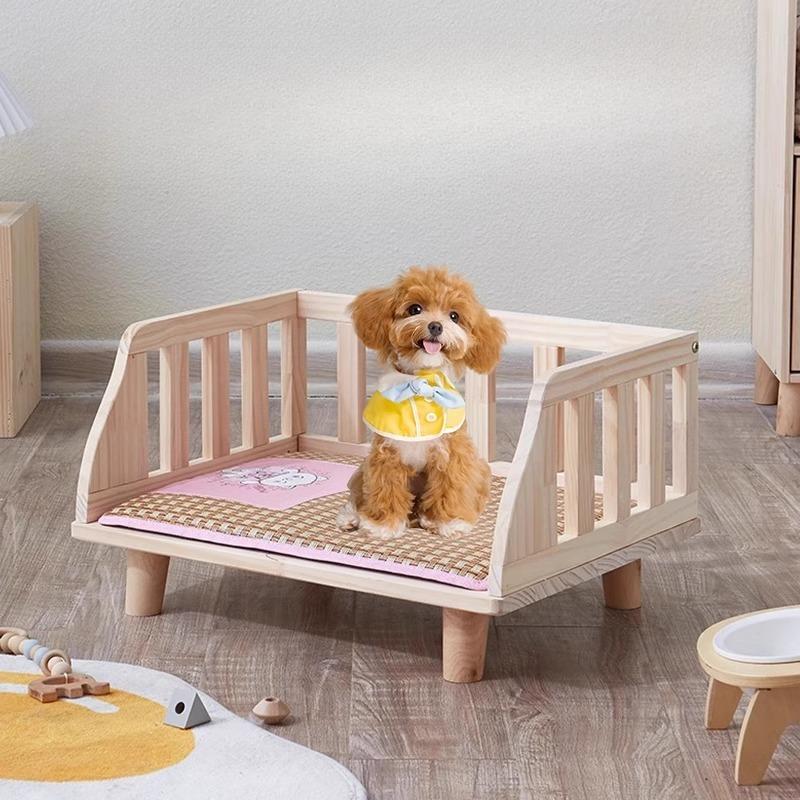 Off-the-Ground Cooling Pet Bed for Medium Dogs & Cats 4-Season Breathable Cat Beds Anti-Slip Raised Design Kennel for Puppies