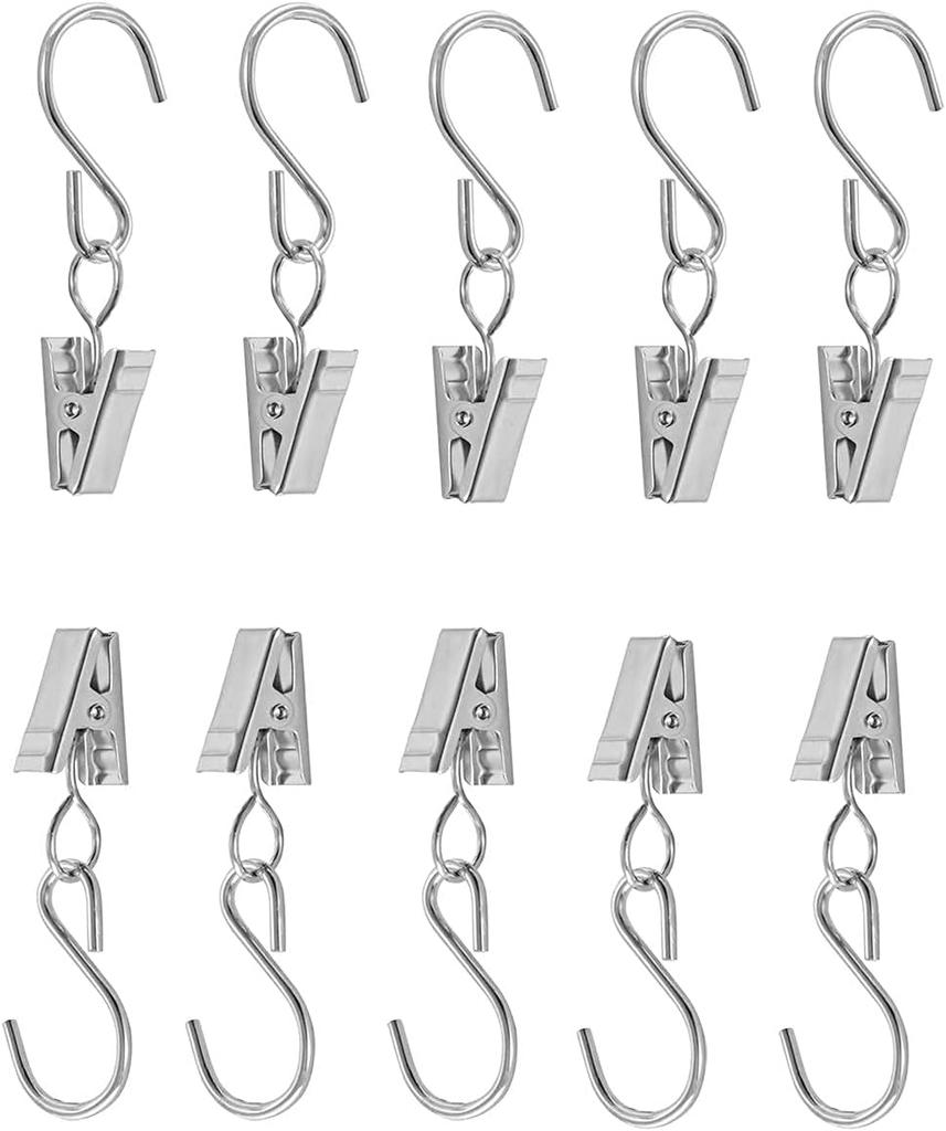 10 штук Практичные крючки из нержавеющей стали для оконной шторы Легко для оконной шторы Фото S-образные крючки