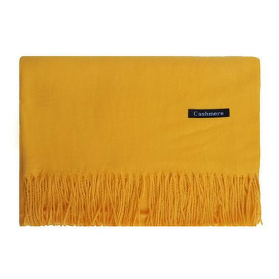 Red Faux Cashmere Winter Scarf for Women - 2026 Korean Style Solid Color Shawl with Logo, Ideal for Annual Meeting Gifts